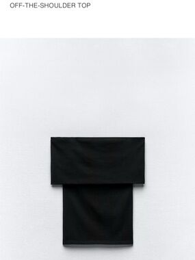 NWT Zara Black Off-Shoulder Top